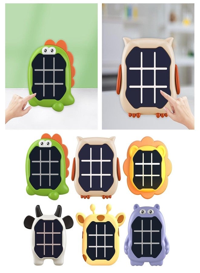kunya Tic Tac Toe Game, Animal-Themed 3-in-1 Handheld Puzzle Game Console, Board Games for Kids and Adults, Portable Travel Games for Car Ride, Birthday Gifts for Ages 3 (Dino) - Image 3